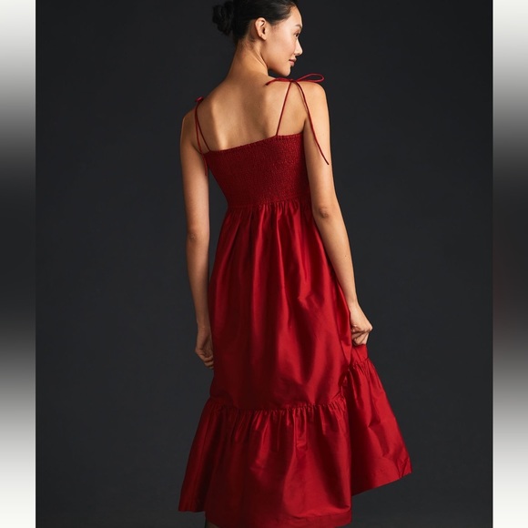 Anthropologie Red Midi Dress - Picture 5 of 8